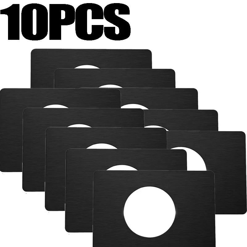 Door Lock Repair Board Cover Circular Stainless Steel Plates Garage Door Handle Plate Covers Patch Reinforcement Plates Brackets
