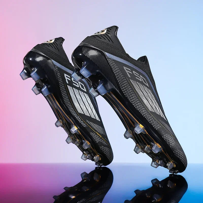 Men Football Boots Training Soccer Shoes FG Ultralight Long Spikes Breathable Drop Shipping Match Sport Cleats Indoor Sneakers