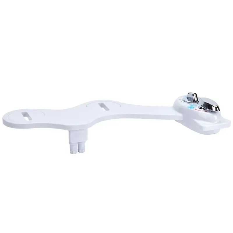 The Left Hand Bidet Non-Electric Bidet Self Cleaning Dual Nozzle (Frontal and Rear Washing) Water Bidet Toilet Seat Attachment