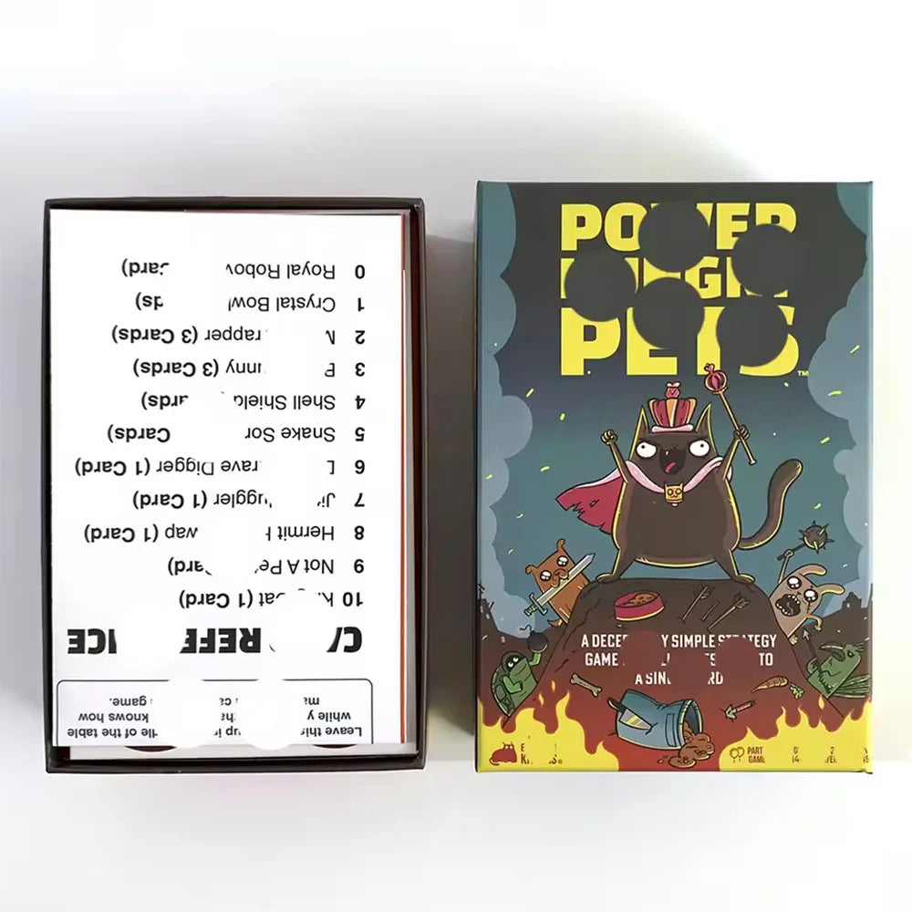 Power Hungry Pets Card Game Board Game Family Party Strategy Cards Games Party Card Challenging Strategy Game