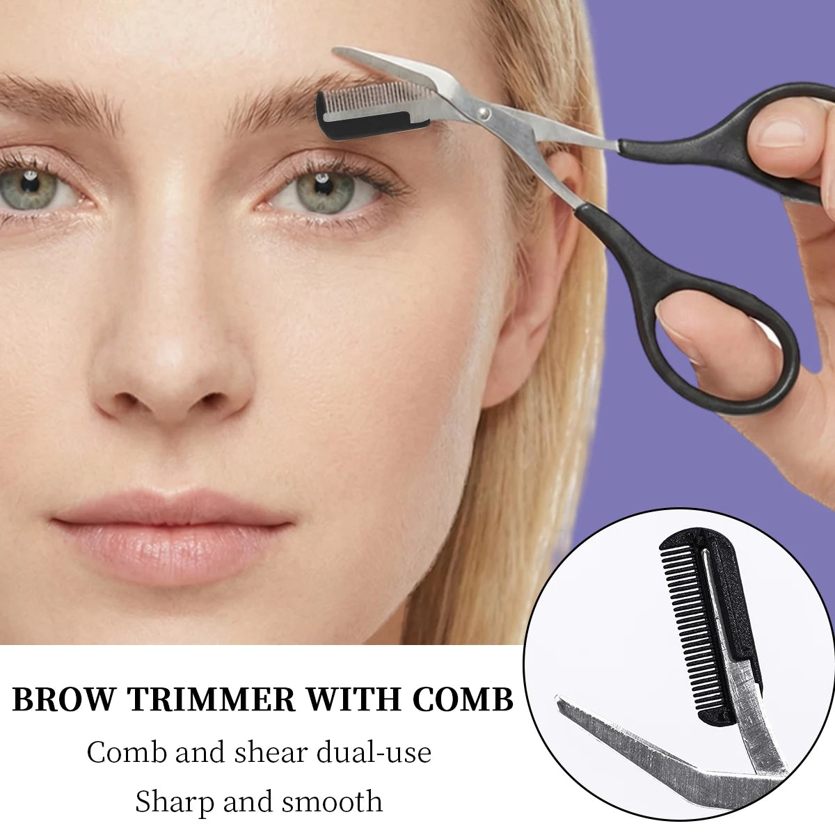 4/5/7/8pcs Eyelash Tool Set, stainless steel eyebrow trimmer, eyebrow trimmer and hair remover, suitable for both men and women.