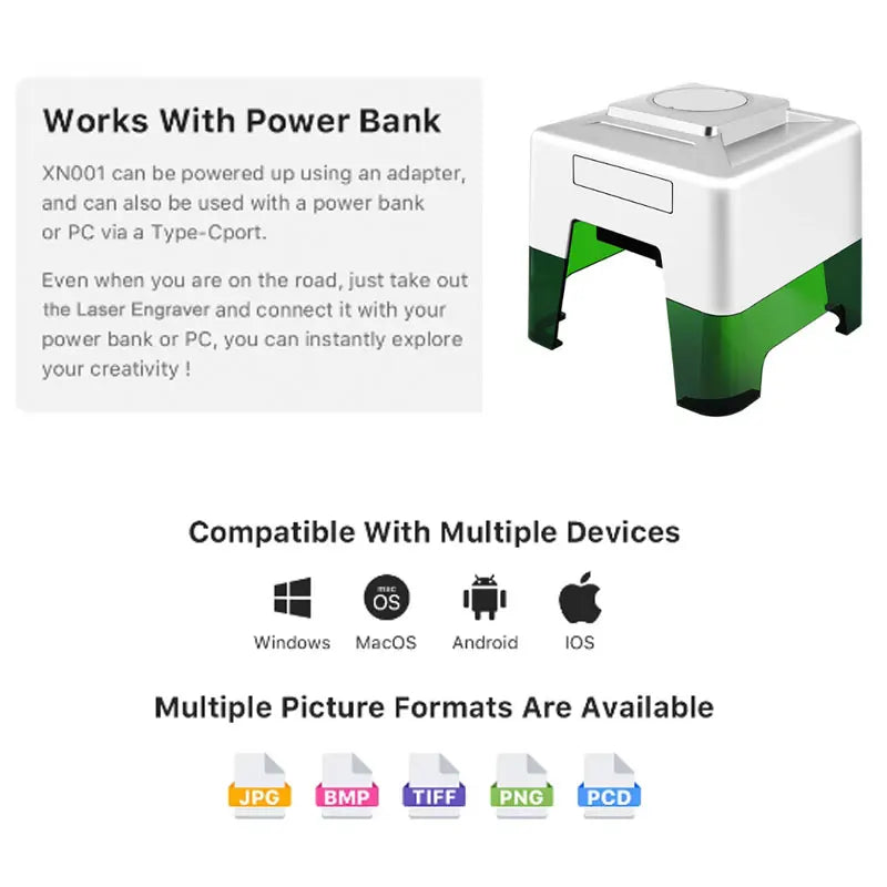 New Laser Engraver DIY Mark Printer Cutter Woodworking Machines Plastic 3000mw Bluetooth Mini Engraving Machine