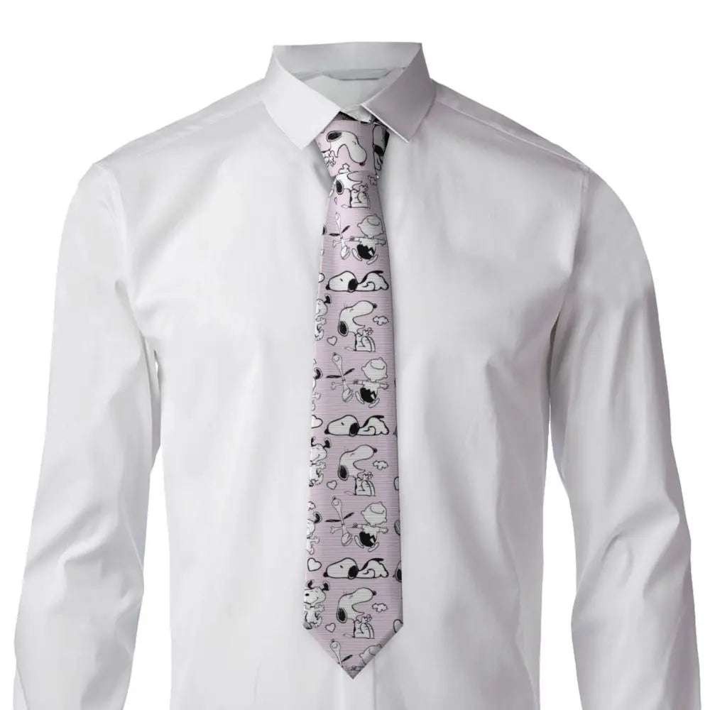 Personalized Fashion S-Snoopys Neckties Men Silk Cartoon Office Neck Tie
