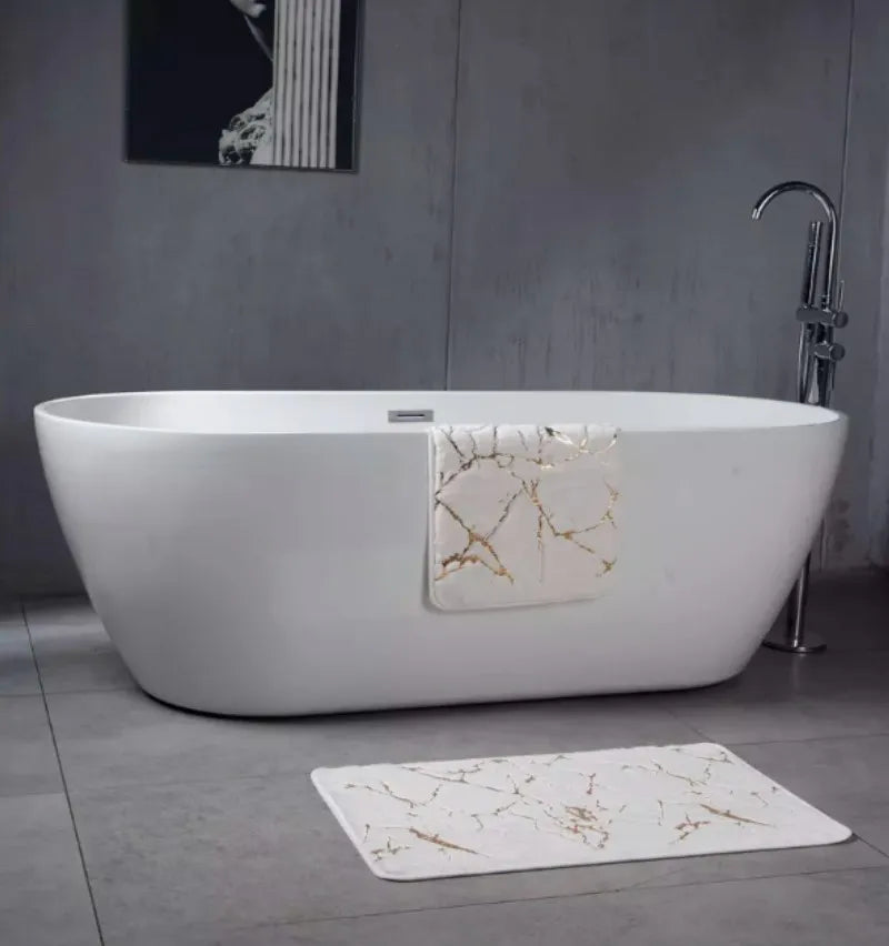 Marble Bathroom Rugs Nonslip Black Gold Bathroom Mats Soft Rabbit Fur Bath Mats for Bathroom Floor Mats Carpet коврик для ванной
