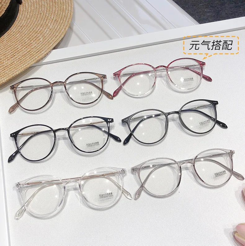 New TR90 Myopia Frames for Men and Women Retro Oval Spring Leg Optical Frames Fashion Hot Sale Glasses Frames Wholesale