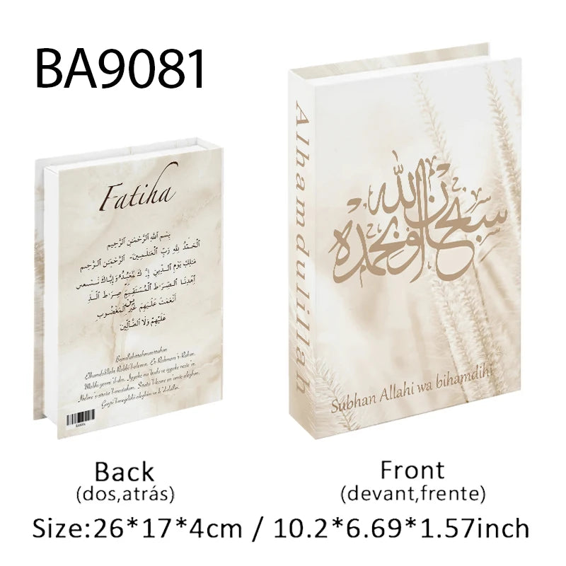 Islamic Fake Book Storage Box Luxury Decorative Books Kaaba Mosque Muslims Moroccan Coffee Table Home Bedroom Ramadan Decor 2026