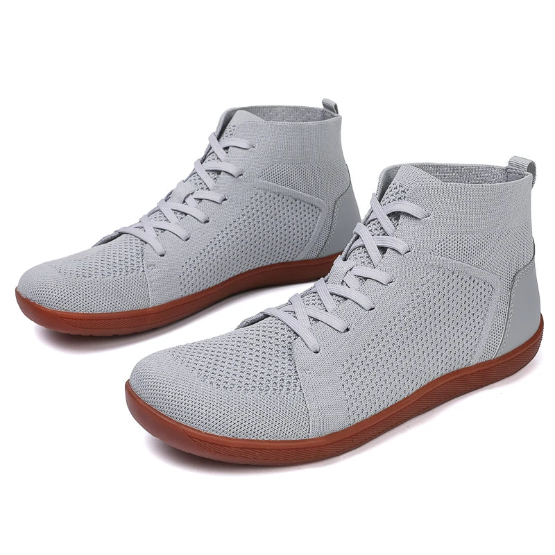 Men's And Women's High Top Barefoot Walking Shoes, Wide Toe Loose Shoes, Suitable For Comprehensive Training In The Gym And Driv