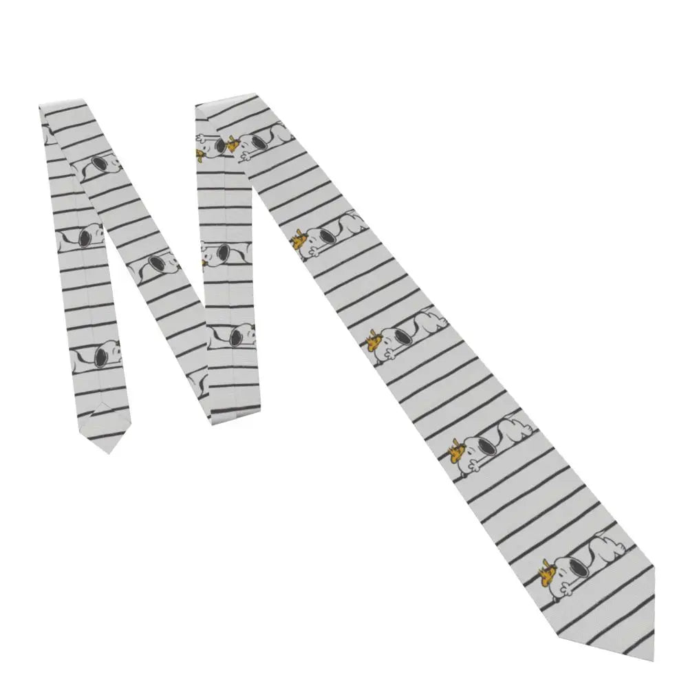 Personalized Fashion S-Snoopys Neckties Men Silk Cartoon Office Neck Tie