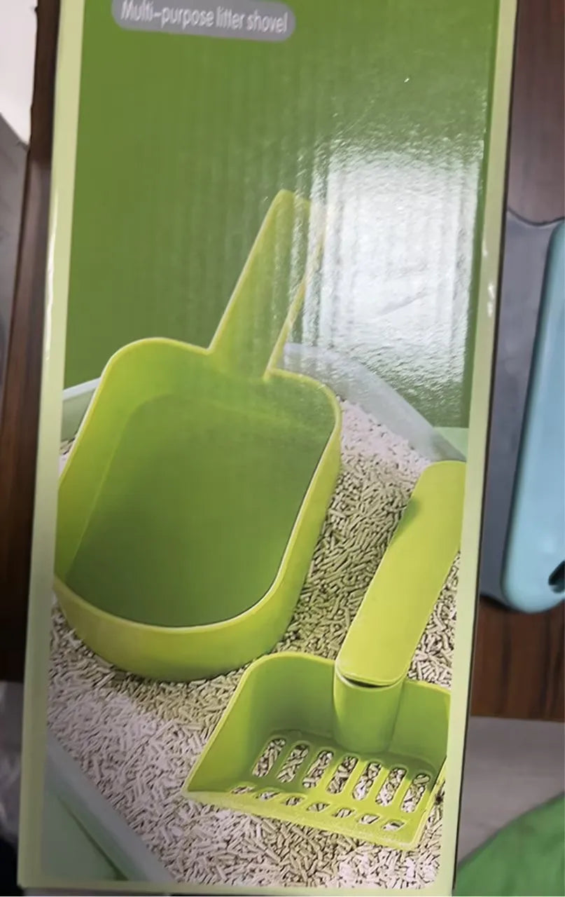 Cat Litter Scoop Plastic Cat Litter Shovel With Base Self Cleaning Cat Litter Box Shovel Kitten Toilet Clean Tools Cat Supplies
