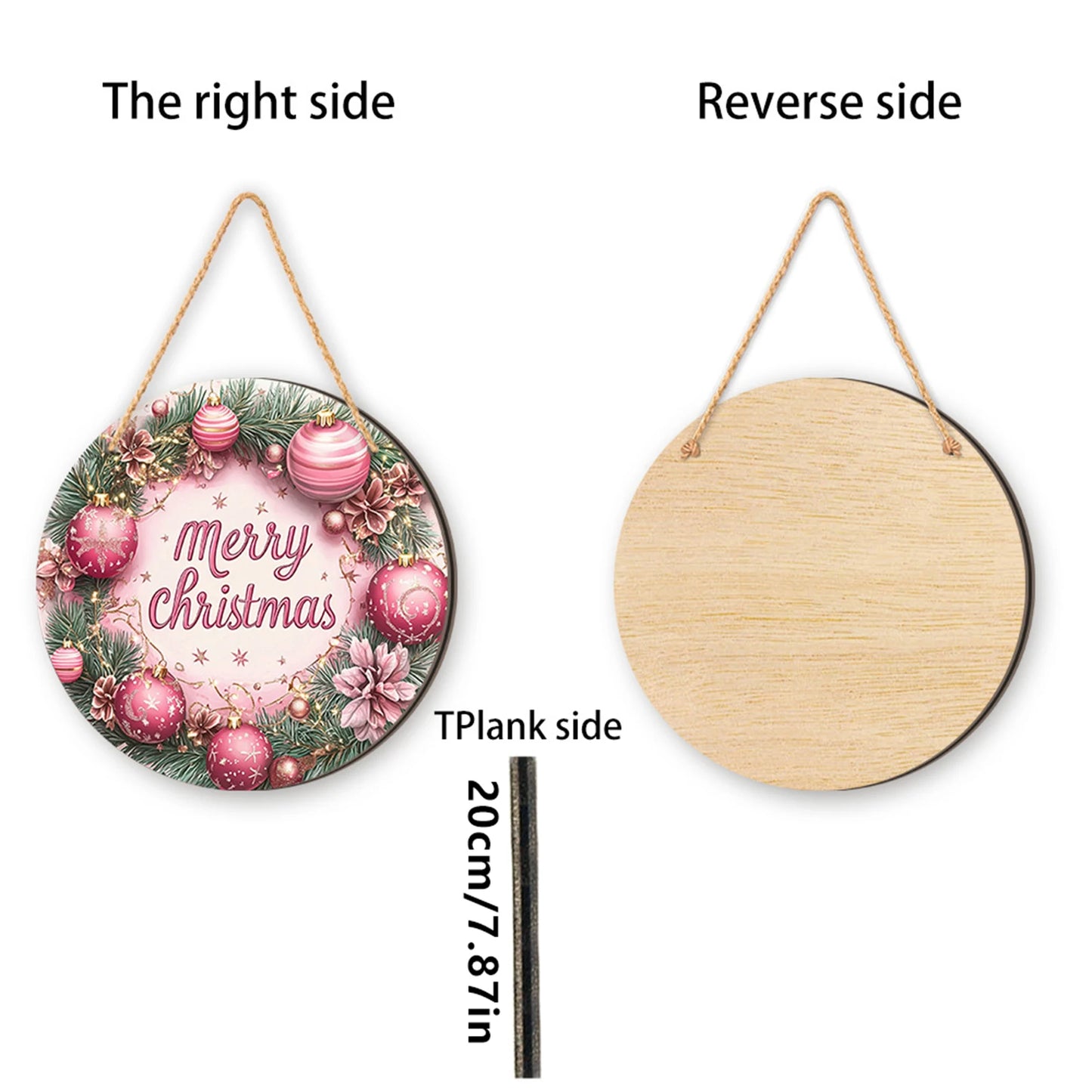 Christmas Christmas Tree Welcome Sign 2d Flat Wooden Holiday Party Hanging Sign Ornaments For Home Garden Decor Christma