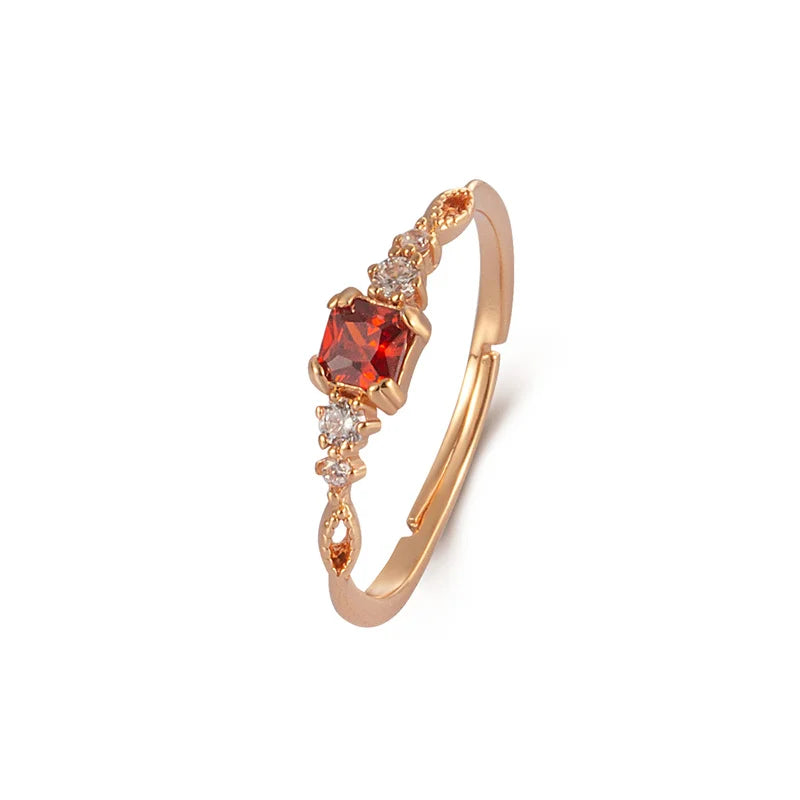 S925 sterling silver 18k Gold Plating cute elegant Inlaid zircon ladies ring light luxury daily wear party banquet Fine Jewelry