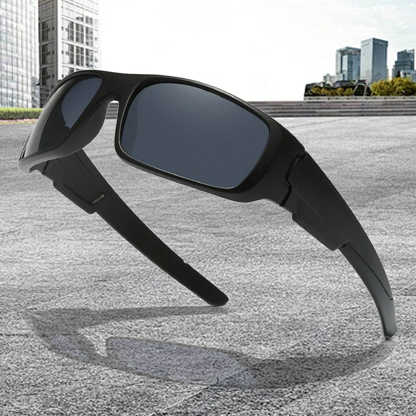 Polarized Sunglasses for Men Womens Sports Men's Sunglasses Trendy Retro Rectangular Wrap Around Vintage UV400 Eye Protection