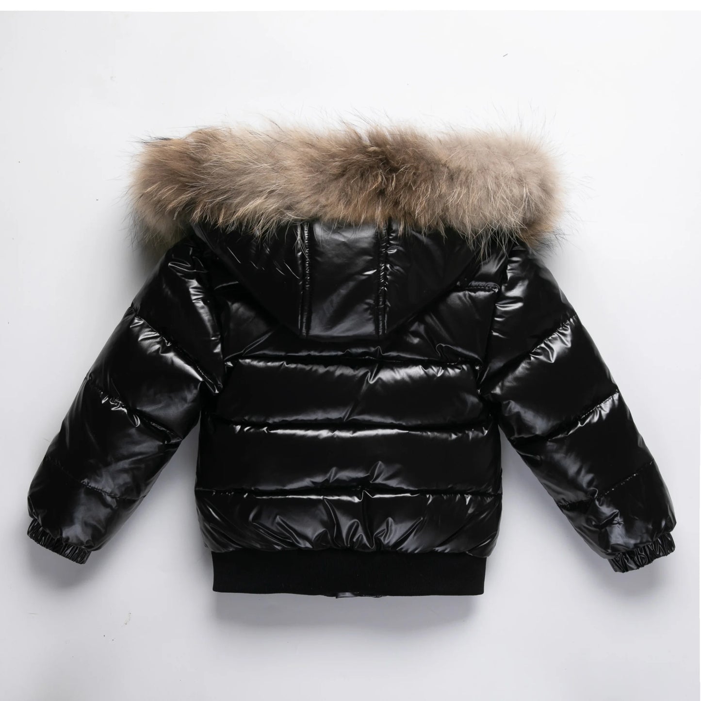 2025 Winter Down Jacket For Girl Real Fur Waterproof Shiny Thicken Warm Boy Winter Outerwear Coat 1-8 Years Kids Parka Outfit