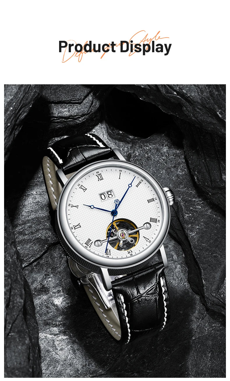 Men Watches 2025 Classic Flywheel Male Watch High Range Stainless Steel Waterproof Automatic Watch for Men Free Shipping Items