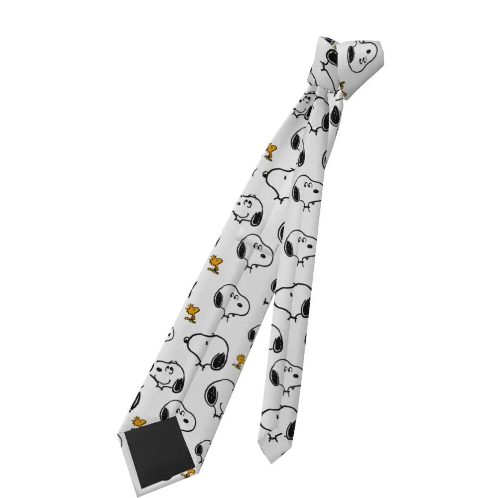 Snoopys & Woodstock Smile Giggle Laugh Neckties Silk 8 cm Neck Tie for Mens Shirt Accessories Cravat Wedding Accessories Office