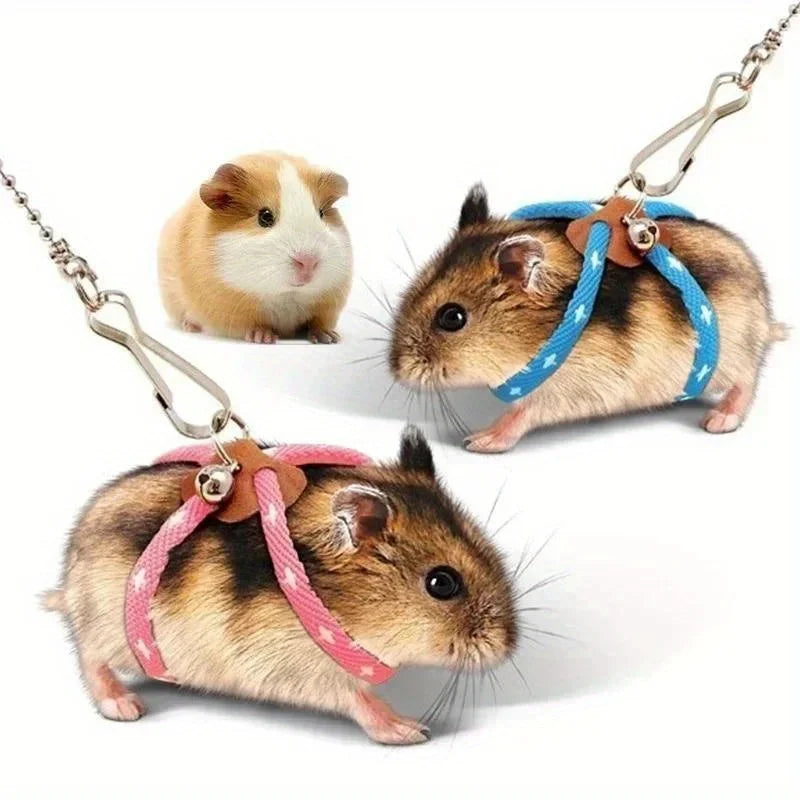 New Small Pet Adjustable Soft Strap Leash Bird Parrot Mouse Hamster Ferret Rat Pet Pig  Hamster  To Prevent