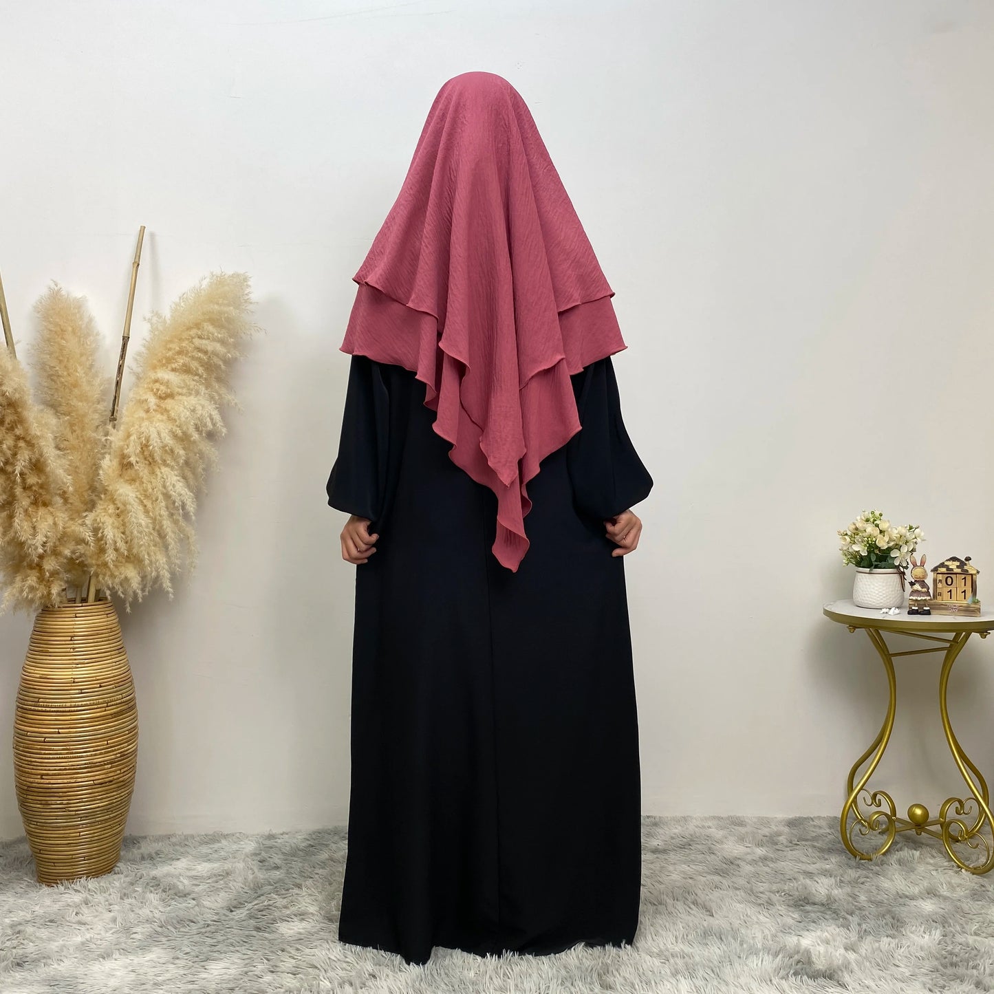 Islamic Clothing Women Muslim Plain Long Khimar Hijab Scarf Headcover Eid Prayer Garment Headdress Dubai Saudi Turkey Indonesia