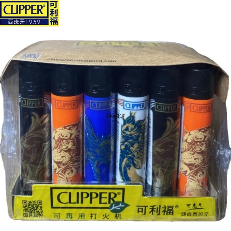 Clipper Lighter Grinding Wheel Mini Lighter Butane Flashlight Lighter (24pcs) Men's Small Tools Cool Gift Cigarette Accessories