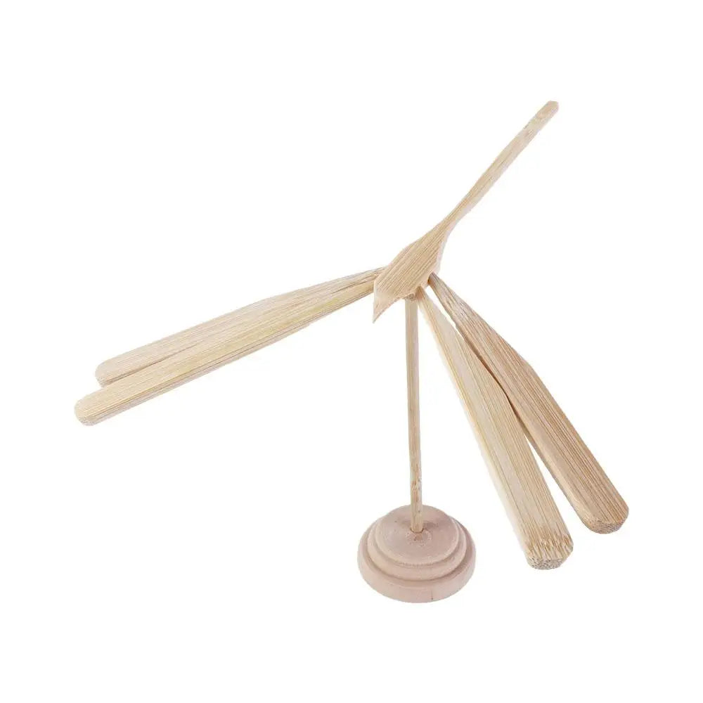 Educational Toys Easter Scientific Display Model Balance Dragonfly Toys Wooden Flying Arrow Toys Balanced Bamboo Dragonfly