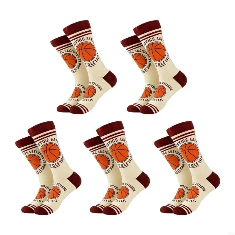 5 Pair Practical Breathable Sock Football Stockings Suitable for Reduce Fatigue and Improve Athletic Performances 69HD