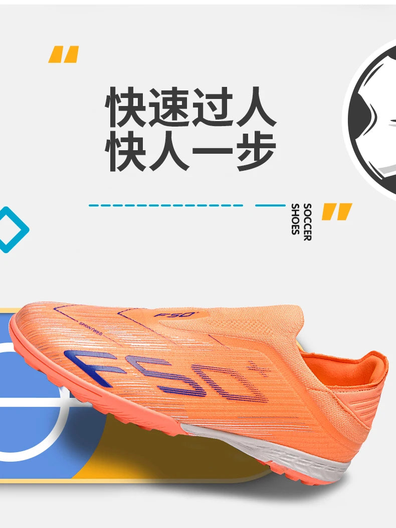High Quality Mens Football Boots F50 Youth FG/TF Training Studded Fast Soccer Cleats Boys Non Slip Football Shoes for Man 35-45