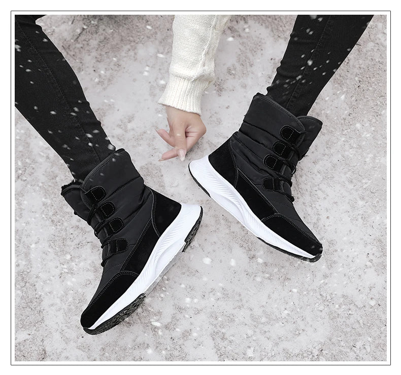 2026 Women's Shoes Winter Fashion Ankle Boots Women Keep Warm Female Lace Up Waterproof Boots Ankle Shoes Street Nurse Boots