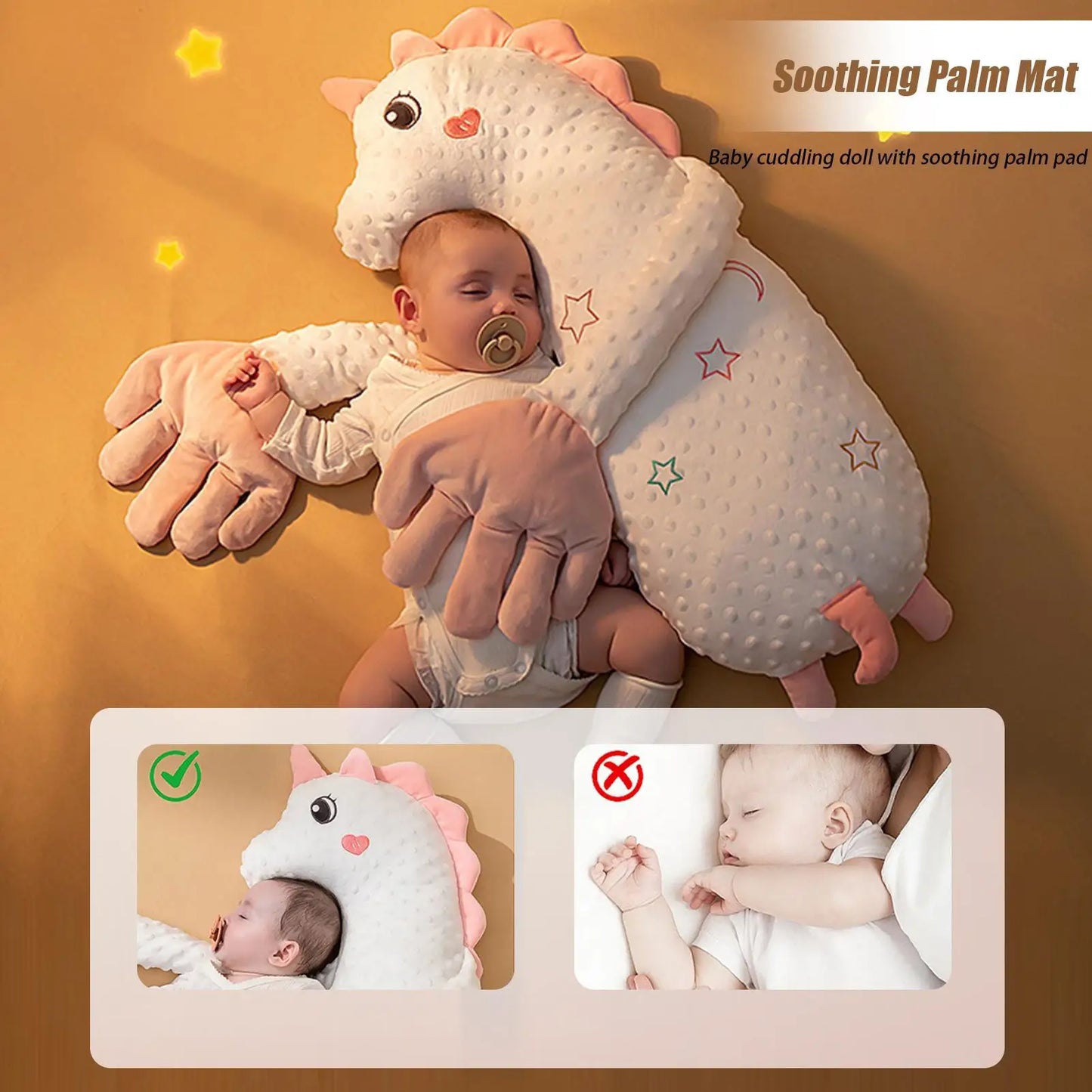 Baby Sleeping Patting  Palm with Soothing Palm Remote Control Adjustable Electric Baby Hand Pillow Soothing Palm Patting