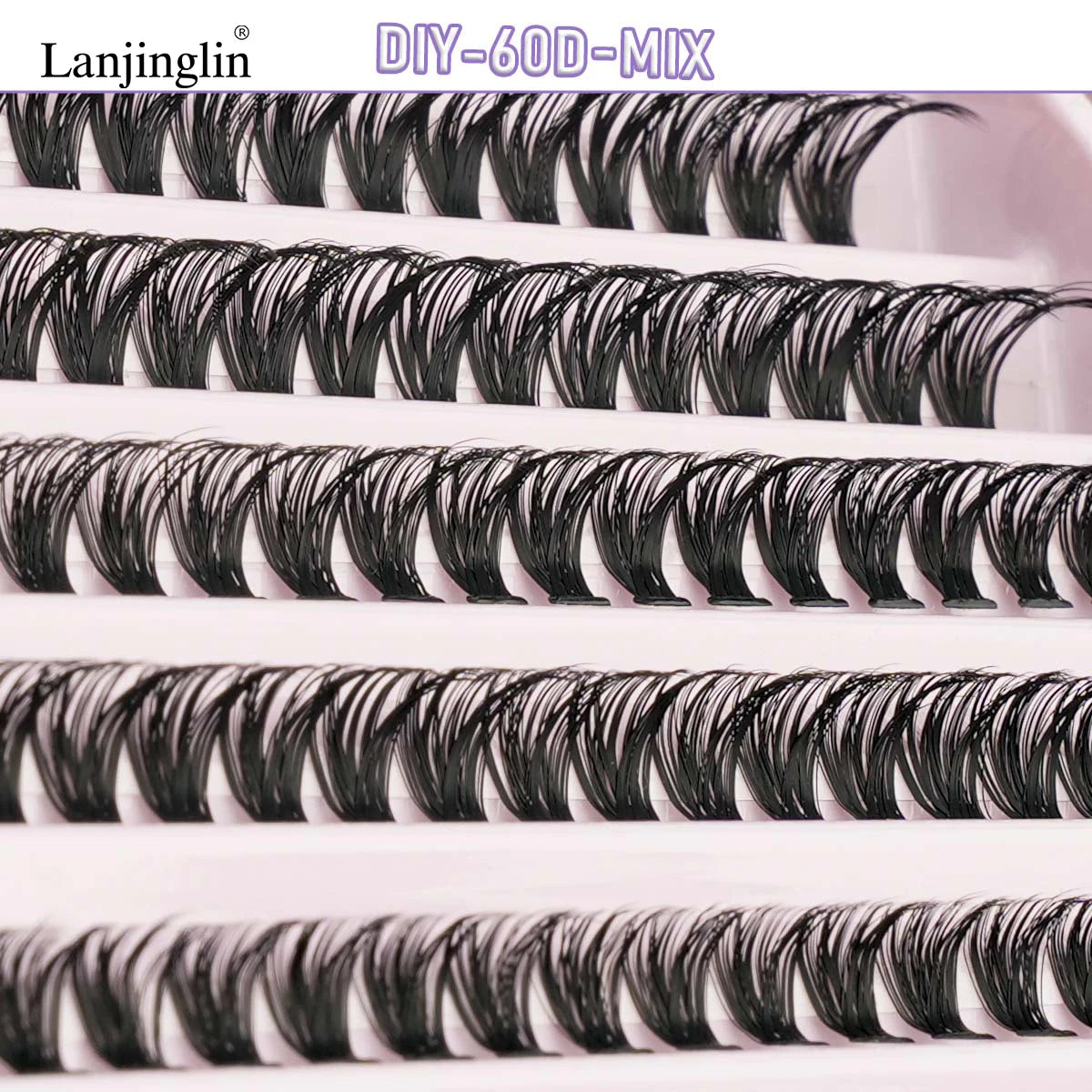 Lanjinglin DIY Lashes Extension Kit Eyelashes Clusters Lash Bond and Seal Makeup Tools for Gluing Lashes Gluing Glue Accessories