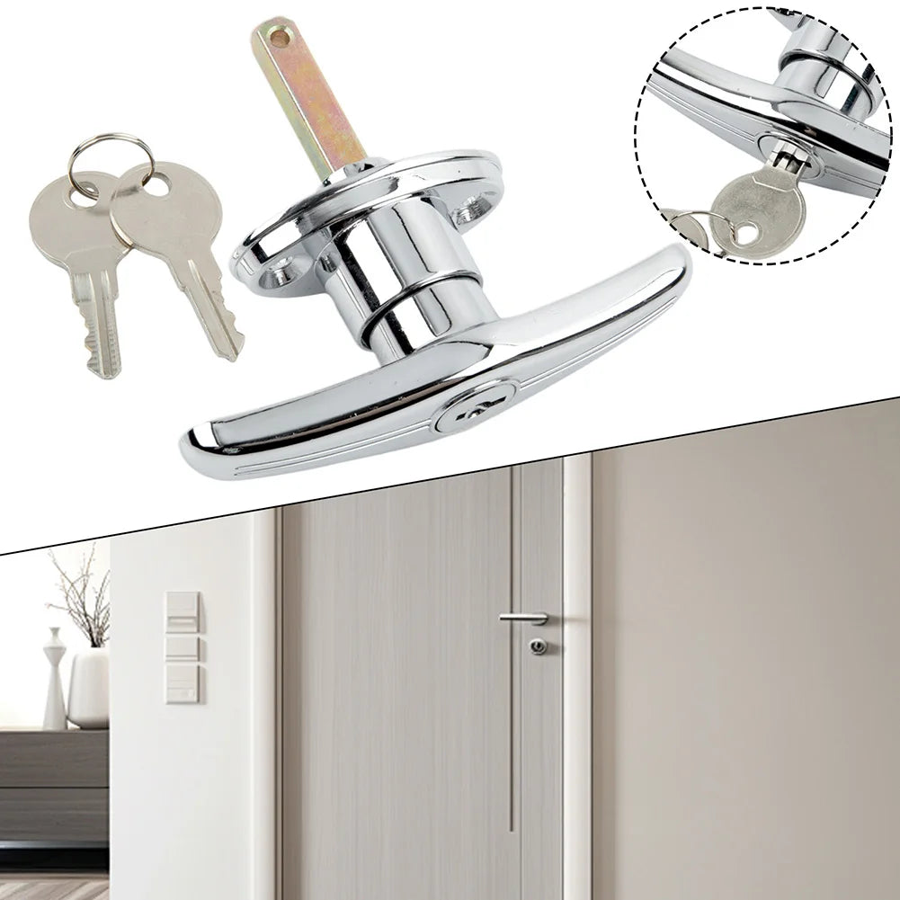 Garage Door Lock T Handle Rear Fix Keyed To Differ Caravan Garage Shed Campervan Garage Door Opener T Lock Handle