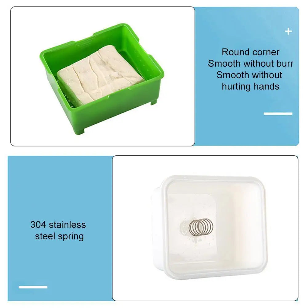 1pc DIY Plastic Homemade Tofu Maker Press Mold Kit Tofu Making Machine Set Soy Pressing Mould With Cheese Cloth Cuisine