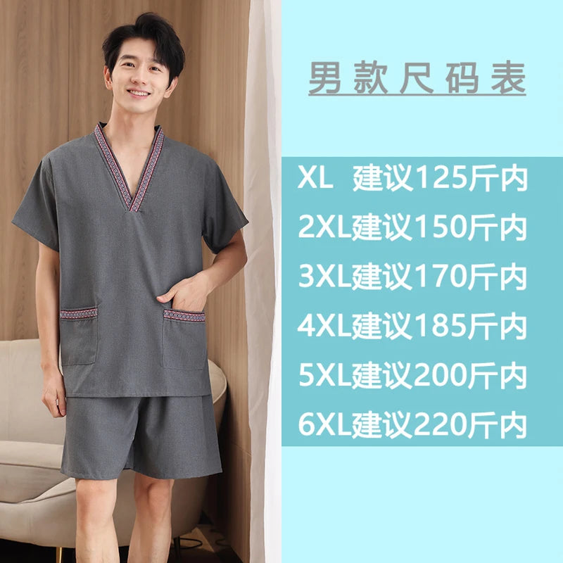 Men's Long Sve Sauna Robe Winter Bathing Suit Health Massage Parlor Foot Bath op St Bathing Clothes Cotton Material