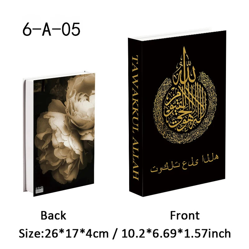 Islamic Fake Book Storage Box Luxury Decorative Books Kaaba Mosque Muslims Moroccan Coffee Table Home Bedroom Ramadan Decor 2026