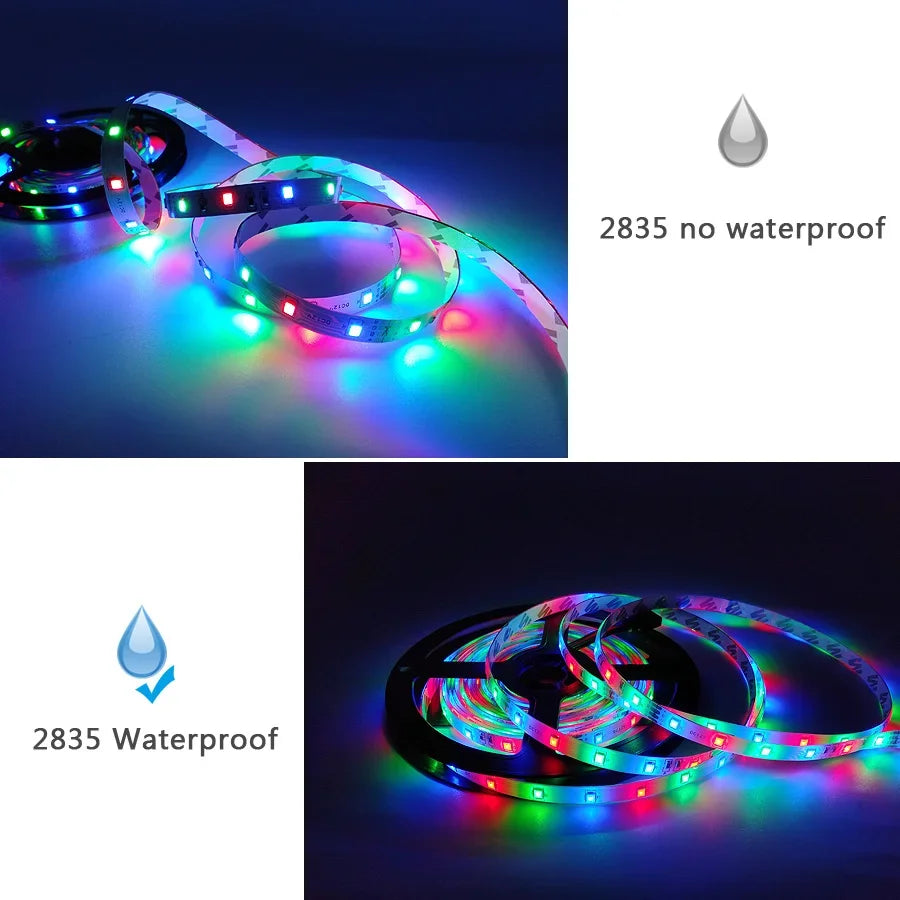 Led Strip 5 15 Meter 20M Led Strip Light Waterproof Rgb 12V 5050 2835 Ir Wifi Bluetooth Self-Adhesive Led Band Led Room Light