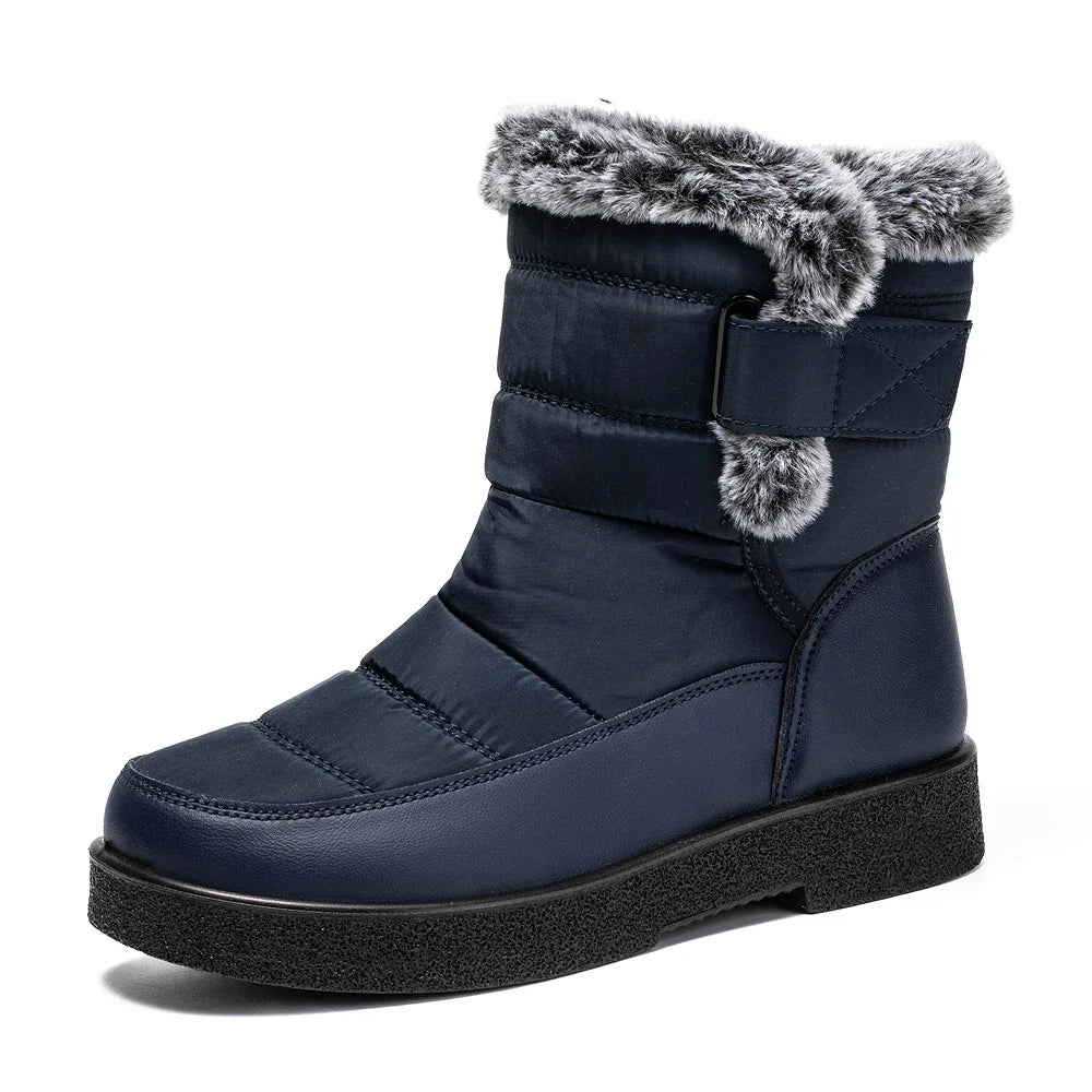Women's Waterproof Winter Snow Boots Non Slip Platform Warm Ankle Boots Women Thicken Plush Cotton Padded Shoes Botas De Mujer
