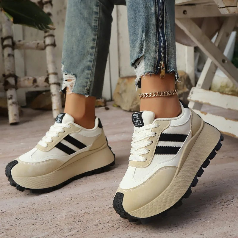 Women's Platform Shoes Fashion Forrest Gump Shoes 2026 New Sneakers for Women Casual Tennis Shoes Thick Sole Vulcanized Footwear