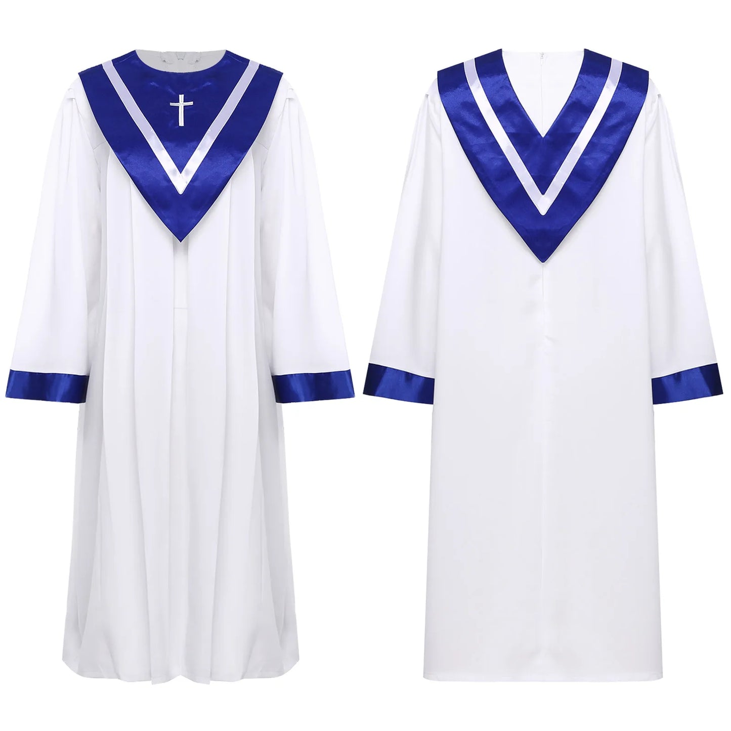 Womens Church Clergy Loose Choir Robe Dress Priest Preacher Dresses Baptism Confirmation Officiant Costume Praise Worship Dress