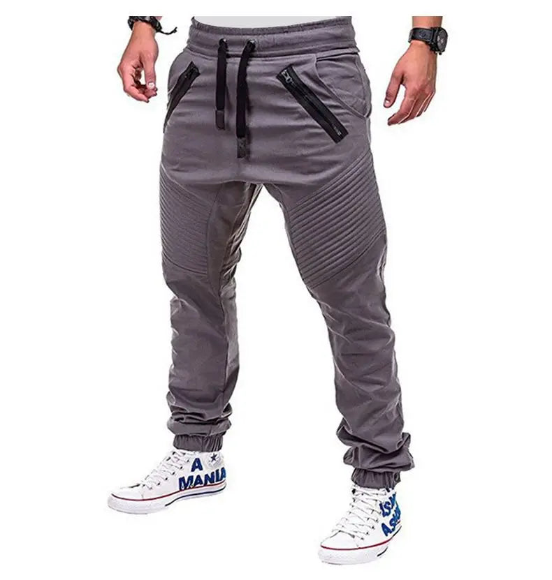 Men's Sports Pants Spring Autumn Trendy Versatile Casual Foot Trousers Fashionable Cotton Woven Sweatpants Men