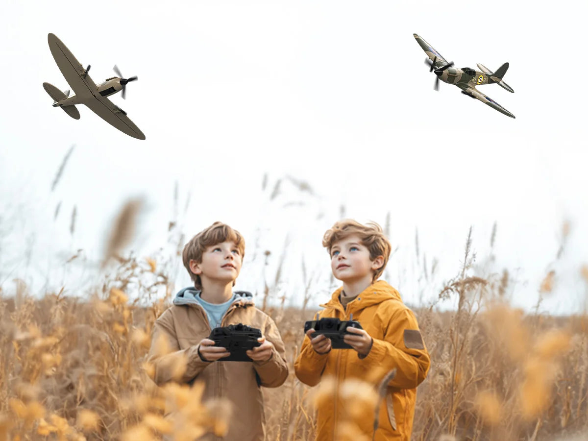 Spitfire RC Plane 2.4G 3CH Gyro Stabilizer Fixed Wing EPP Foam 400MM Wingspan Airplane RTF Fighter for Boys Children