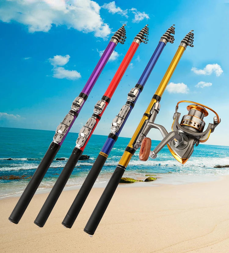 Rock Fishing Rod Small FRP Soft Tail  Portable Telescopic Short Joint Long Range Vara De Pesca Canne a Peche