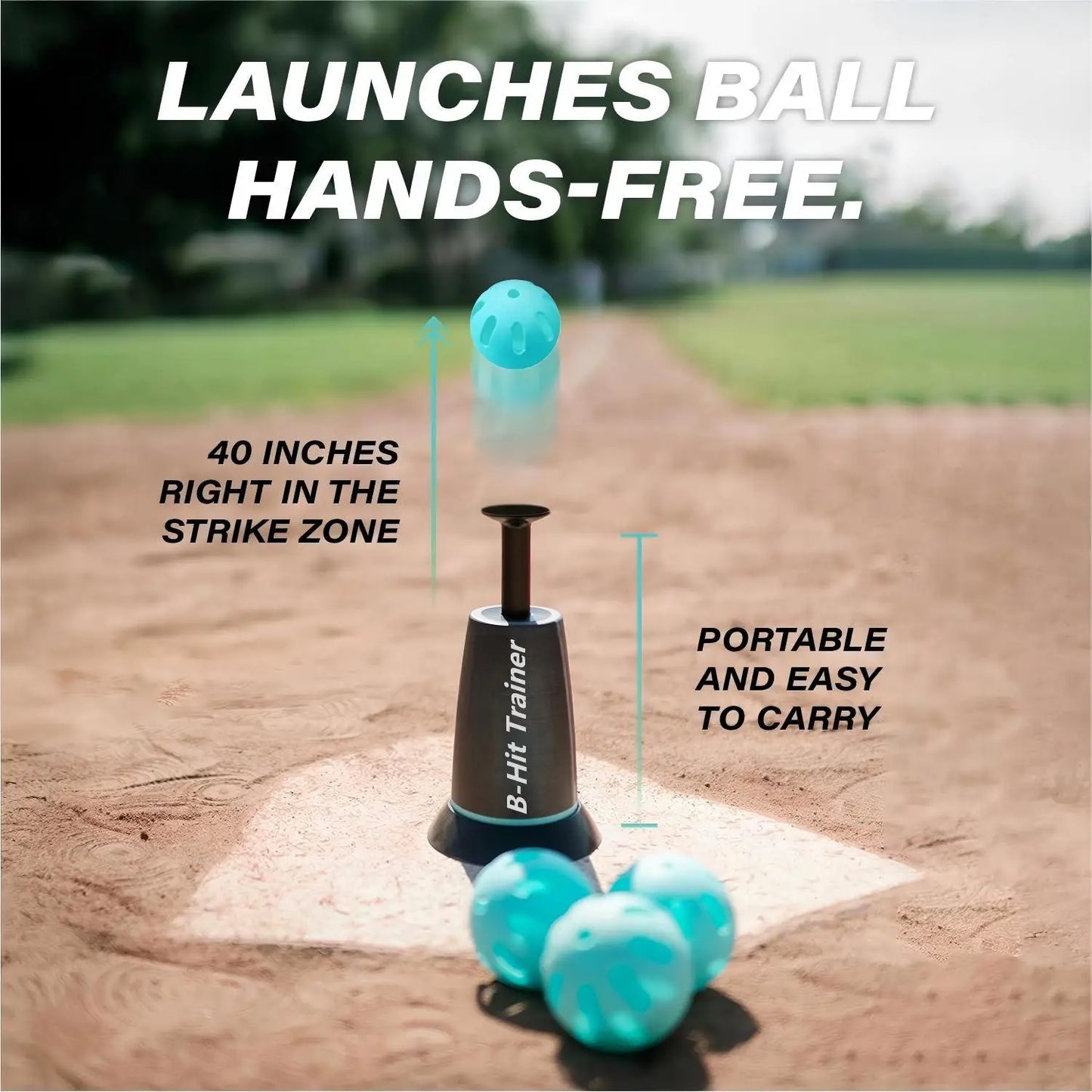 Baseball Batting Trainer Automatic Pitching Machine Portable Hitting Practice Equipment for Outdoor Sports Training
