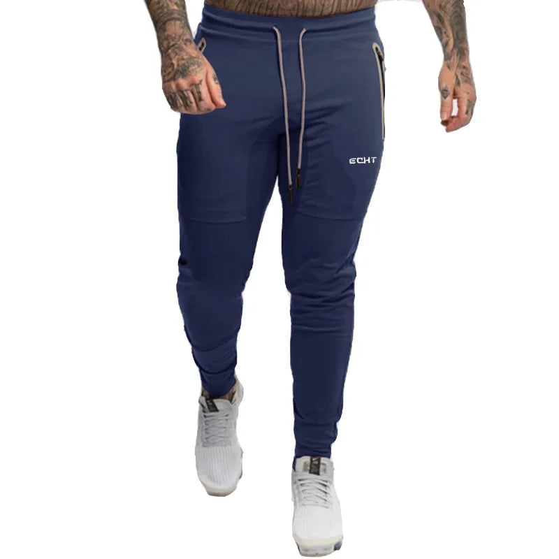 Autumn Winter Pants Men Sweatpant Jogger Casual Sweat Pants Zipper Packets 3XL