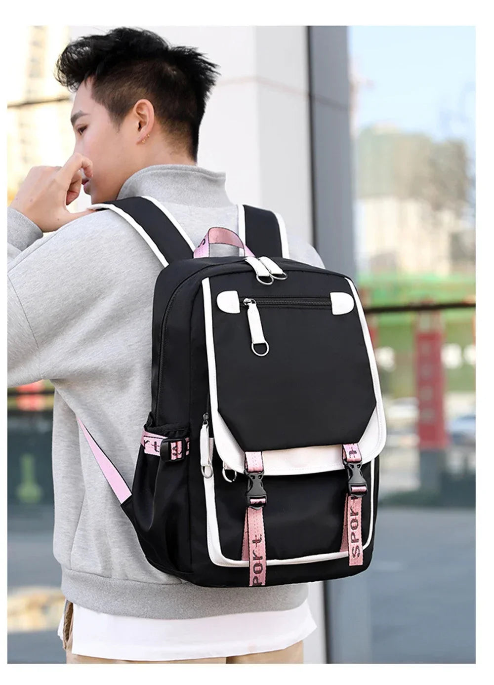 Cat Anime Cartoon School Bag New Fashion Backpack Back To School Cute Kawaii Backpack School Bags for College Student Mochila