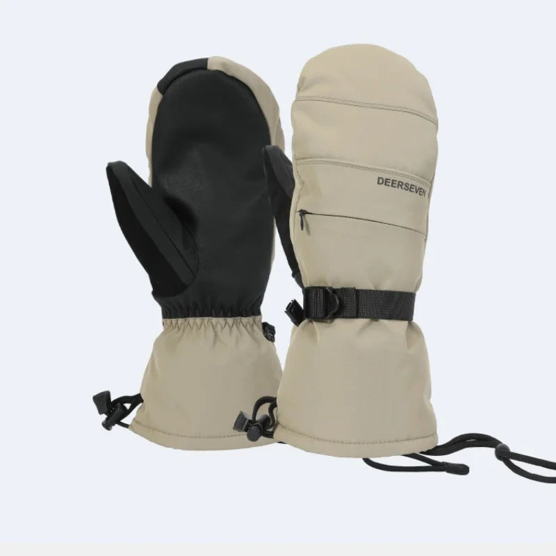 Winter Ski Mittens for Men Women Cold Weather- Warm Snowboard Mittens Gloves Waterproof Snow Sports Mitts Gloves