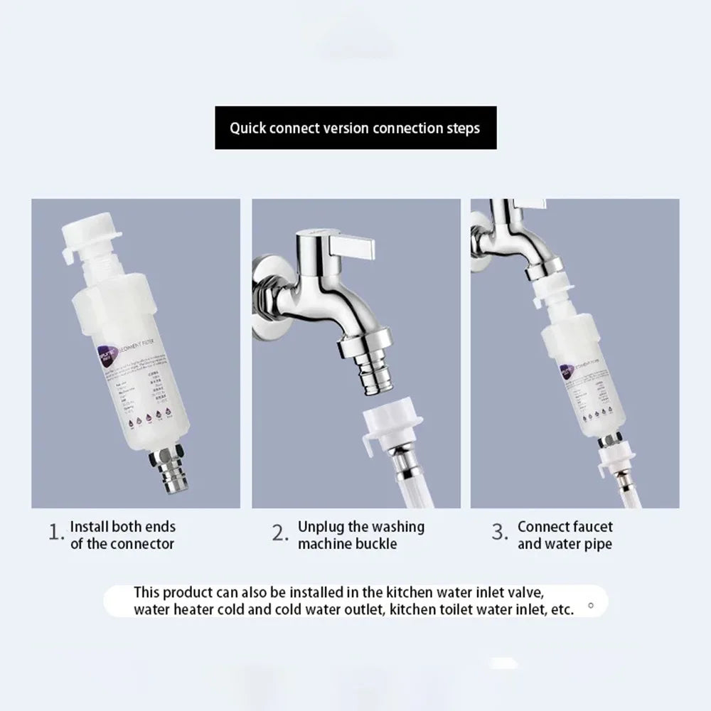 Shower Water Filter Environmentally Water Quality Pre-chlorine Removal Filter Under Sink Bathroom Accessories