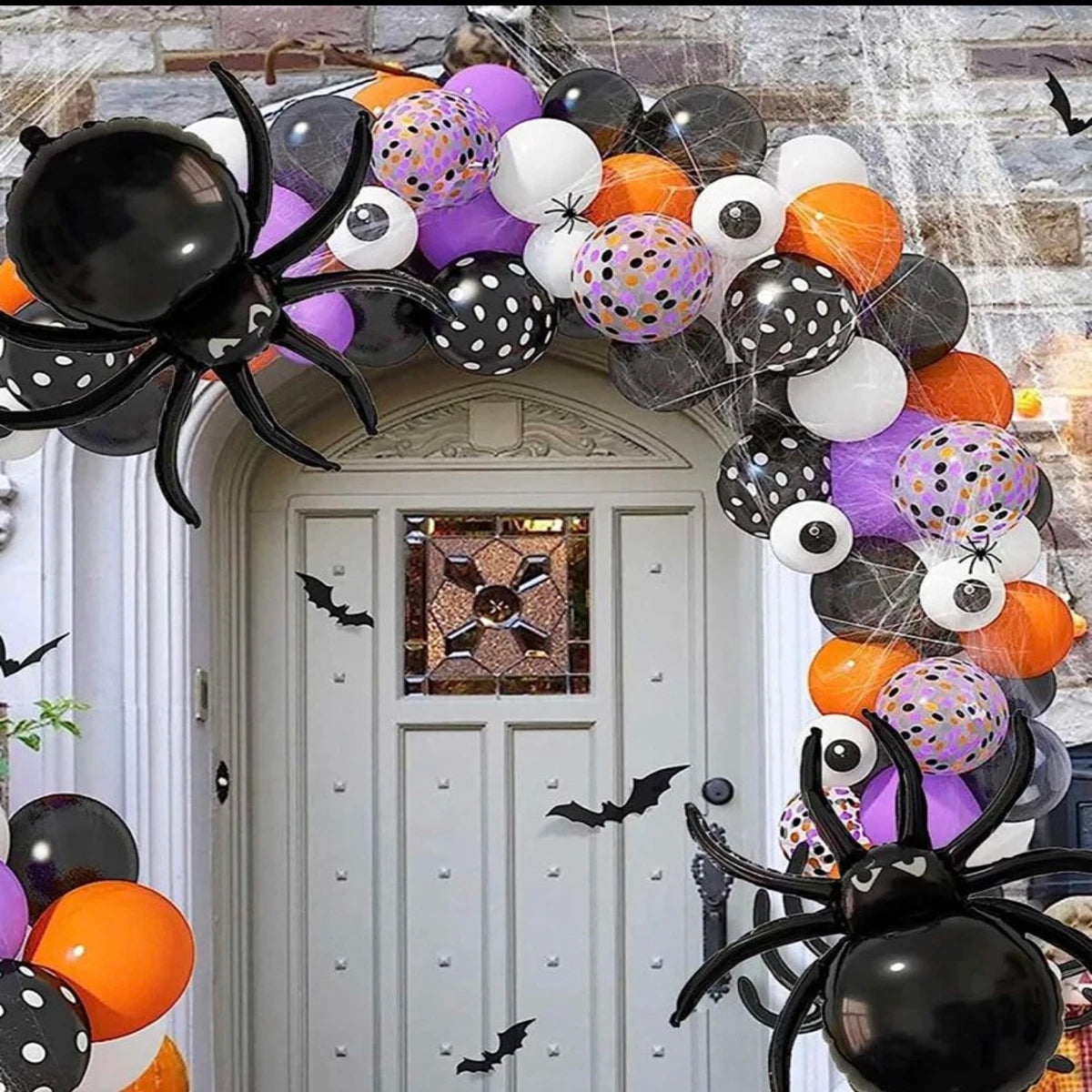 2pcs Halloween Black Spider Foil Balloons  Birthday Halloween Party Home Decorations Accessories