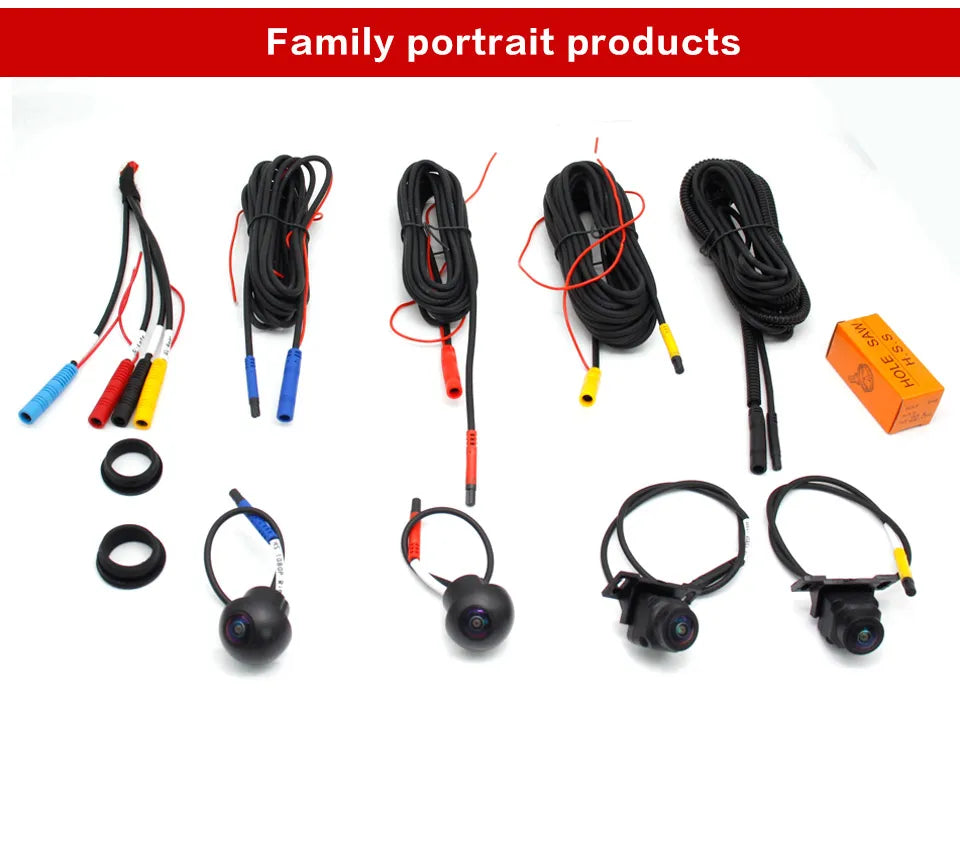 Universal 3D Bird View 360 Degree Surround Camera AHD 1080P /720P Rear / Front / Left / Right Accessorie For Car Android Radio