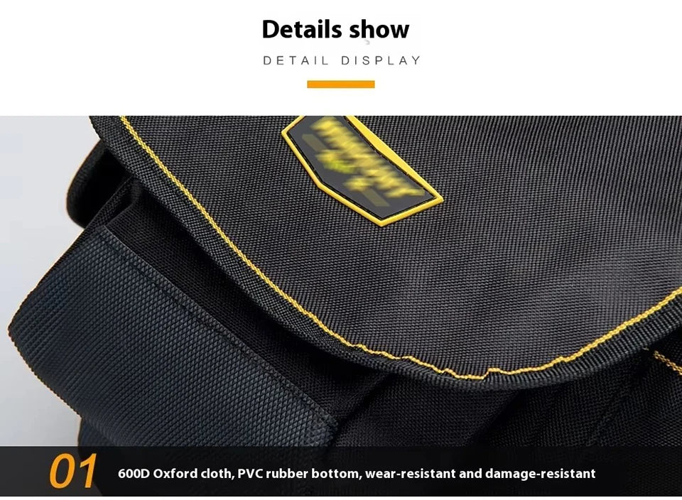 Tool Pouch - Electrician Tools Bag,Multic Pockets Tool Belts Pouches with Cover ,Thickened Oxford Cloth Belt Bag Pouch Bag WH018