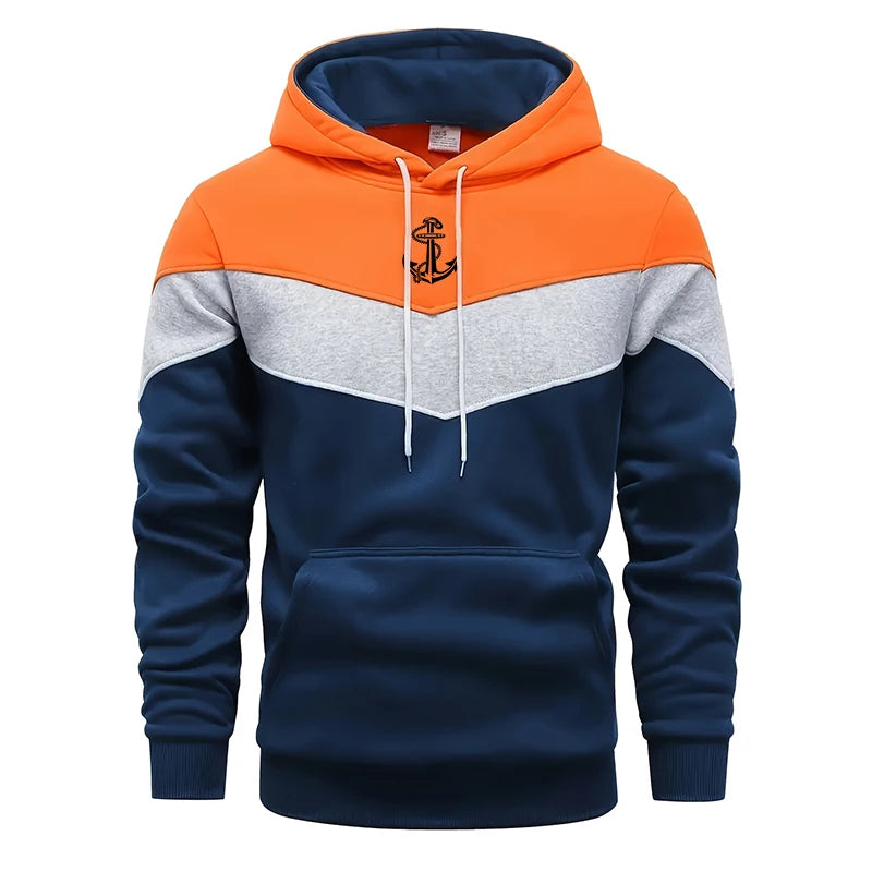 Mens Sweatshirts Casual Printing Tricolor Hoodies Daily Sports Jogging Man Clothing Single Piece Versatile Street Tops Pants