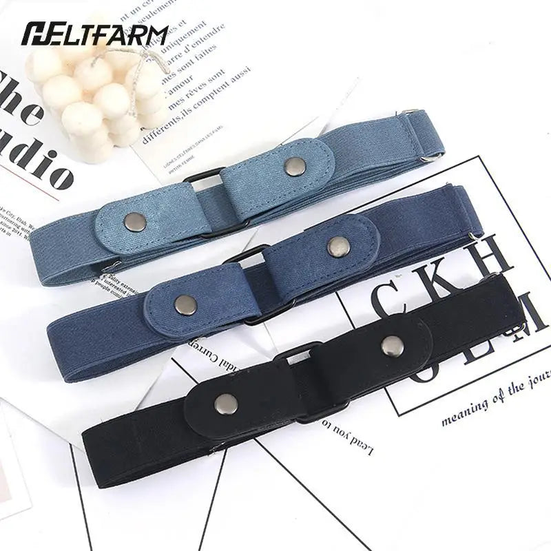 Buckle-Free Waist Belt For Jeans Pants,No Buckle Stretch Elastic Waist Belt For Women/Men,No Hassle Belt