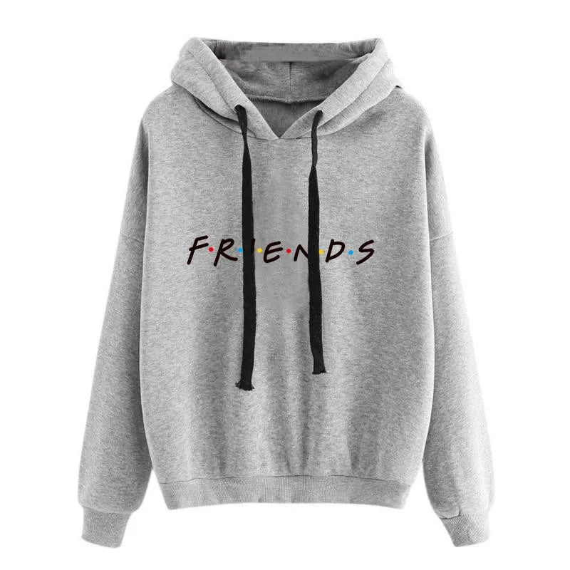 2025 Friends Tv Show Harajuku Funny Cartoon Friends Hoodies Women Ullzang Graphic Friends Sweatshirt Vintage Hoody Female